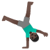 man cartwheeling, dark skin tone